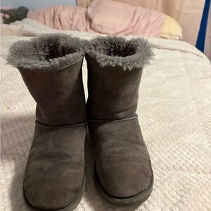 UGG Gray Short Shearling-Lined Boots